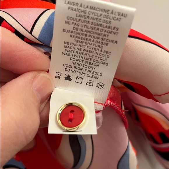 Pucci Inspired Rachel Zoe New With Tags Long Sleeve Button Front Blouse - Picture 6 of 9